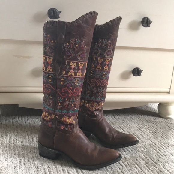 Johnny Ringo Shoes - Johnny Ringo embroidered boots